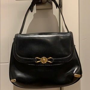 Vintage Gucci Black Leather Bag